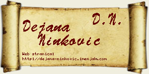 Dejana Ninković vizit kartica